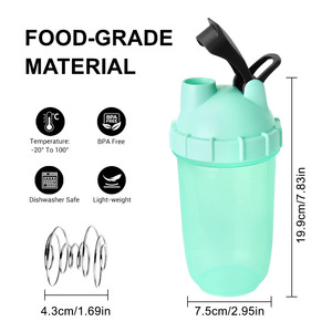 मट्ठा प्रोटीन शेकर फिटनेस प्लास्टिक पीने के लिए प्रत्यक्ष पेय यात्रा जिम पानी की बोतल - Product Image 4