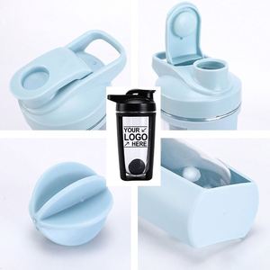 Gobelet mélangeur portable à couvercle rabattable, grande capacité, pour le sport et les activités de plein air, en plastique, pour mélanger les protéines en poudre - Product Image 6