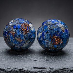 Huevo y Esfera de Lapislázuli Pulido, Decoración para el Hogar, Piedra Semipreciosa Tallada, Piedra Curativa de Gujarat - Product Image 3
