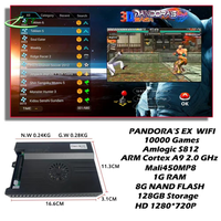 Konsol Game Arcade Klasik Retro JY 3D Pandora SAGA EX Versi WiFi 32/64/128G 10000/10800 Kabinet Logam Spanyol Jepang