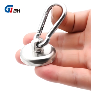 Promotion : Aimant Pot Industriel en Néodyme N35-N52, Pivotant à 360 Degrés, Robuste, avec Mousqueton en Acier Inoxydable D25 D32 D36 D42 - Product Image 2