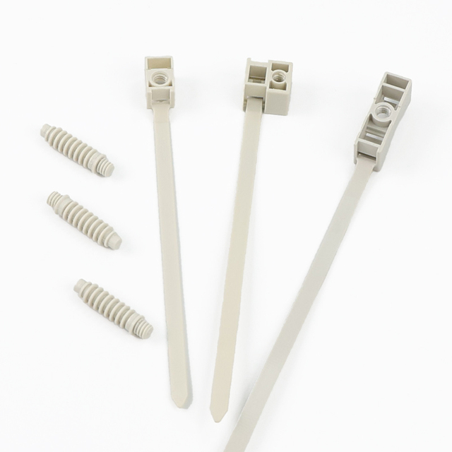 Factory Fixed Lock PA66 Nylon Cable Tie Self-locking Mountable Zip Tie UV Resistant Wire Fastener Black White Custom Sizes