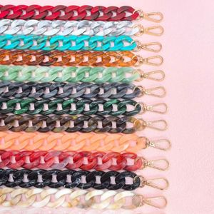 カラフルなアクリルチェーンストラップゴールドフック付きハンドバッグ用おしゃれなDIYバッグアクセサリー財布交換用複数シェード - Product Image 2