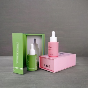 ขวดแก้วหยดสีเขียวชมพูขนาด 30 มล. 20 มล. สำหรับน้ำมันใส่ผม เซรั่มบำรุงผิวหน้า พร้อมกล่องของขวัญ - Product Image 1