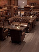 Ensemble de table de bar et de chaises Tiger de style rétro américain pour café et salon