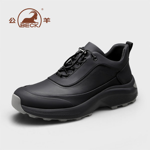 Chaussures de course légères en cuir véritable avec doublure en cuir pour les saisons printemps, été, automne, chaussures de sport décontractées pour hommes - Product Image 3