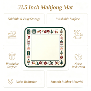 Tapete de Mahjong Plegable Moderno de 31.5 Pulgadas Cuadradas, Hecho de PU con Acabado Exquisito, Cantidad Mínima de Pedido Es de Una Pieza - Product Image 2