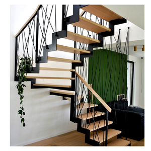 <span class=keywords><strong>Escalier</strong></span> à marches ouvertes en acier <span class=keywords><strong>brut</strong></span>, construction soudée, double face, haute capacité de charge - Product Image 4