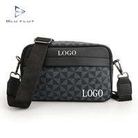 10 Stuks Custom Hoge Kwaliteit Custom Logo Messenger Bags Lederen Custom Reis Schoudertas Telefoon Crossbody Tassen Voor Mannen