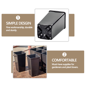 Đen Cao Nursery Chậu Vuông Nhựa Nhà Máy Và Chậu Hoa PP Chất Liệu Hạt Giống Khởi Động Chậu Cho Nhà Sử Dụng - Product Image 2