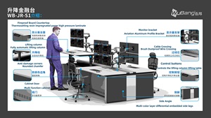Consola <span class=keywords><strong>comercial</strong></span> del sistema de ventilación y refrigeración ajustable de altura media y alta Premium funcional ergonómica - Product Image 4