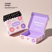 Conception Personnalisée Logo Eco Friend Impression de Qualité Alimentaire Pliable Gâteau Alimentaire Cookie Pain Pâtisserie Donut Macaron Boîtes d'Emballage en Papier