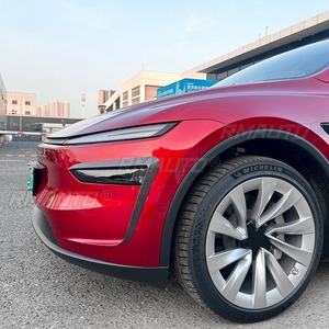 กรอบตกแต่งช่องลมด้านหน้าสำหรับรถยนต์รุ่น Y อุปกรณ์ตกแต่งรถยนต์สำหรับ Tesla Model Y 2024+ ฝาครอบกันชนแบบแยกส่วนสำหรับการปรับแต่ง - Product Image 5