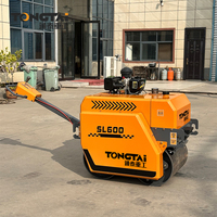 Compacteur routier à double tambour de 500 kg, moteur Changfa, compresseur vibrant, alimenté au diesel, pompe à moteur haute efficacité, modèle performant