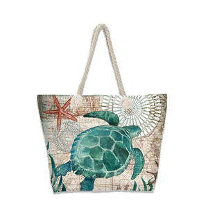 Bolsa de <span class=keywords><strong>Playa</strong></span> de Lona Estampada en Oferta para Mujer - Bolsa de Hombro de Gran Capacidad para la <span class=keywords><strong>Playa</strong></span>, <span class=keywords><strong>Vacaciones</strong></span> y Viajes de Verano - Product Image 1