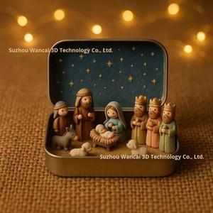 Wancai, Fabricante Original OEM, Juego de Figuras de Natividad Impresas en 3D a Escala 1/12, Decoración Religiosa con Temática de Cine y Televisión, Regalo - Product Image 3
