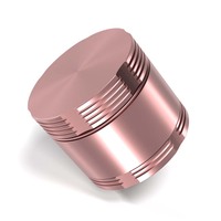 Broyeur de tabac 2.2 pouces 4 couches en aluminium, accessoires pour fumeurs, broyeur manuel d'herbes en métal rose, LOGO personnalisé gratuit