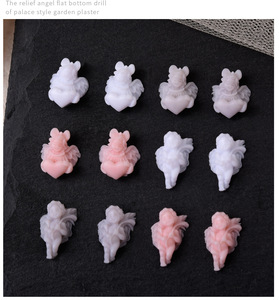 10 unids/bolsa Ángel clavo encanto venta al por mayor resina blanco rosa corazón <span class=keywords><strong>amor</strong></span> 3D joyería estatua San Valentín <span class=keywords><strong>uñas</strong></span> encantos - Product Image 3