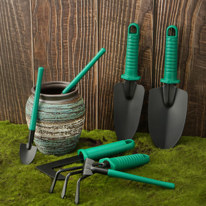 <span class=keywords><strong>Set</strong></span> di <span class=keywords><strong>attrezzi</strong></span> da giardino per la casa multifunzionali da 10 pezzi per potatura di fiori e invasatura di verdure include vasi di fiori e fioriere - Product Image 5