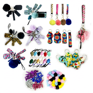 Accessoires de porte-clés de sécurité en néoprène, porte-clés de <span class=keywords><strong>défense</strong></span> personnelle avec sifflet d'alarme pour enfants et femmes RTS - Product Image 1