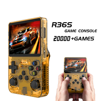 Console de jeu vidéo portable rétro classique 128G R36S 3,5 pouces, écran couleur HD 64 Go, console de jeu portable