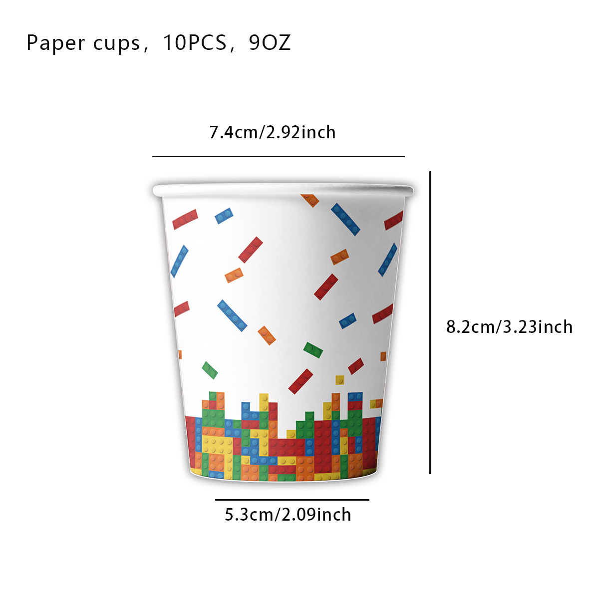Gobelet en papier rouge * 10 unités