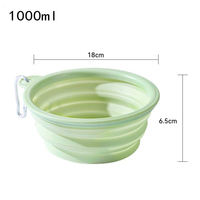 Bol pliable en silicone TPE pour chien, bol de voyage pour chiens, plat à nourriture portable pour animaux de compagnie, base antidérapante