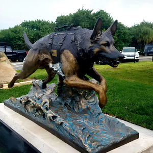 Sculpture d'animal décorative personnalisée, chien <span class=keywords><strong>berger</strong></span> <span class=keywords><strong>allemand</strong></span> Borzoi, statue en métal, artisanat de fonderie, statue de chien en bronze grandeur nature debout - Product Image 6