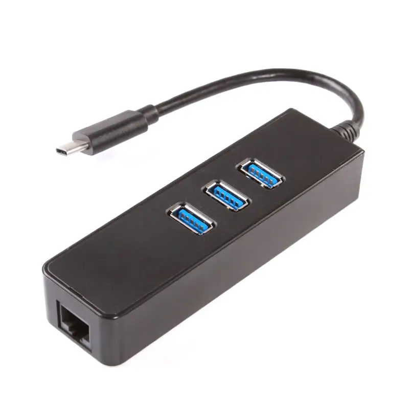 Dizüstü masaüstü bilgisayar için güç adaptörü ile usb 3.0 hub 4 port