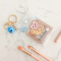 Nouveau Transparent PVC clé portefeuille étui chaîne anneau pochette voiture porte-clés femmes porte-monnaie Mini clé sac de rangement