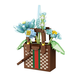Ensembles de blocs de construction en forme de fleurs, plante en pot avec boîte cadeau, ensembles de briques MOC, ensembles DIY pour enfants, jouets éducatifs pour enfants P1073-1080 - Product Image 3