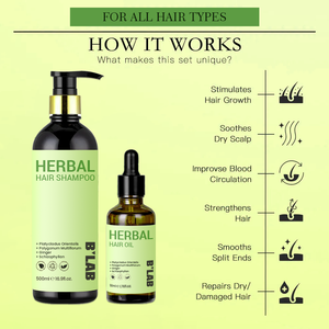 Shampooing et revitalisant pour la croissance des cheveux à base de plantes réparation au gingembre botanique traitement Anti-perte de cheveux huile plus épaisse ensemble de soins pour la repousse des cheveux - Product Image 3