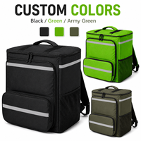 Mochila de Reparto Aislada Personalizada, Bolsa Térmica para Alimentos OEM ODM de 24L, Reflectante, para Bicicleta, con Logotipo