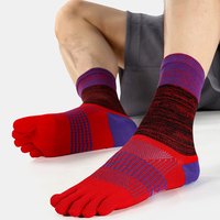 Chaussettes de course à cinq doigts Coolmax personnalisées en gros, chaussettes de sport rembourrées pour hommes et femmes, chaussettes à cinq doigts
