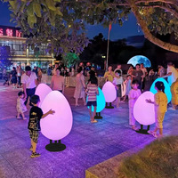 Boule lumineuse LED RGB alimentée par énergie solaire et courant alternatif, IP65, télécommande, variateur d'intensité, lampe de jardin, avec corps en plastique durable