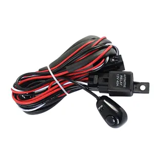 Motorcycle Fog Lights Wire Switch Harness Motorbike Headlight Spotlights Wire Cable 12V 40A Relay Kit For ATV Car Led Work Light
