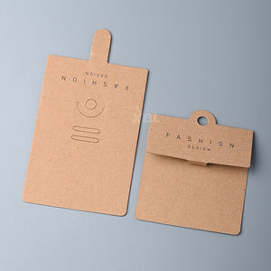 Pendiente collar tarjeta personalizada, pendiente papel Kraft etiqueta pendiente pantalla tarjeta joyerí<span class=keywords><strong>a</strong></span> etiquetas con logotipo - Product Image 5