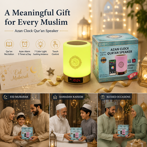 Quran speaker touch <b>LED</b> lamp App control Quran player Azan alarm <b>clock</b> Remote control Quran player - Product Image 5