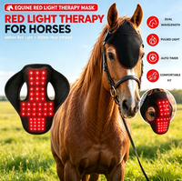 Masque de luminothérapie rouge pour chevaux 660nm 850nm – Soin de la tête équine par thérapie par lumière proche infrarouge pour chevaux