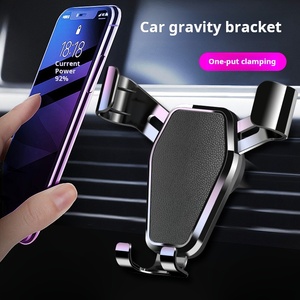 Dudukan ponsel bahan ABS Universal mobil, dudukan ponsel pemasangan gravitasi stabil ventilasi udara dibuat untuk kenyamanan Optimal - Product Image 5