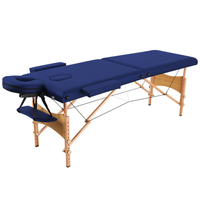 Table de massage pliable de haute qualité à 3 sections, légère, pour usage commercial, avec pieds en bois, design moderne, hauteur réglable, capacité 300 kg
