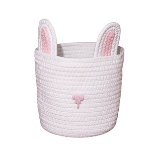 Cotton Rope Laundry Basket Woven Storage <strong>Small</strong> Cotton <strong>Hamper</strong> - Product Image 5