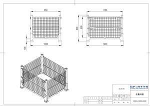 כלוב stackable stackable stackable עבור מחסן אחסון כבד כבד כלוב פלדה אחסון מיכל מיכל oem - Product Image 5