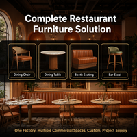 Ensemble de mobilier de café moderne, banquettes de restaurant commercial, table et chaises de salle à manger, design en bois personnalisé pour café, hôtel, bar