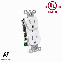 Stopkontak Dinding Rumah Tangga Standar Amerika Kanada, Tipe Duplex, 15A 20A 125V TR, Terhubung ke Tanah, Anti Bongkar, untuk Komersial