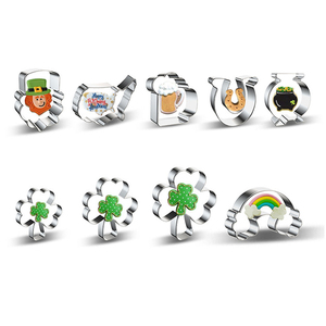 St. patricks ngày con dấu bánh quy thép không gỉ Cookie tem molde Para cortar galletas dụng cụ làm bánh Bộ trang trí bánh - Product Image 1
