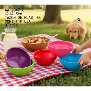 CASAMAX WL AA-2047-6 Ciotole in Plastica Diametro 6 Pollici Portatili Colorate Eleganti Creative Durevoli - Product Image 3