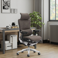 Chaise de bureau exécutive pivotante en maille confortable avec accoudoirs, chaise de bureau ergonomique pivotante avec soutien lombaire