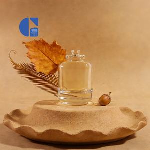 Flacon de parfum cylindrique à facettes unique de luxe, base épaisse, 95 ml, flacon de parfum en <span class=keywords><strong>verre</strong></span> géométrique artistique avec col à sertir de 15 mm - Product Image 1