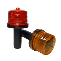 Phare de signalisation solaire pour cône de circulation, en ABS, avec lumière LED d'avertissement, pour barricade et cône routier, balise de sécurité clignotante